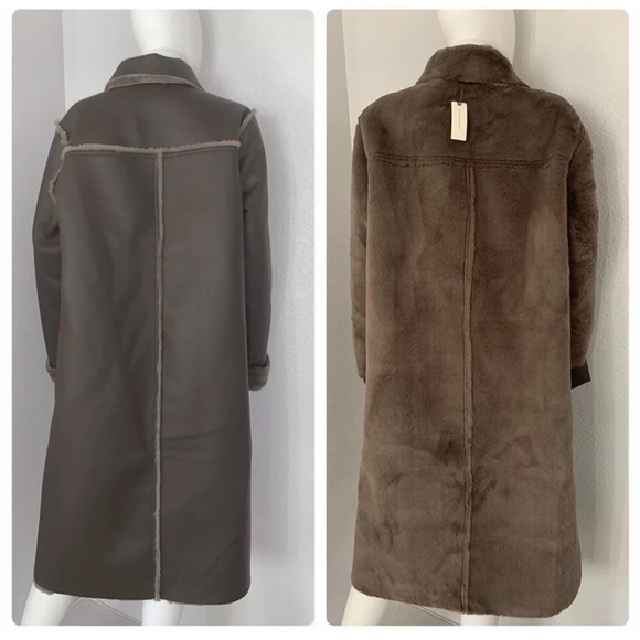 Anthropologie Kerry Reversible Faux Fur Coat NWT - L and XL - Picture 8 of 15